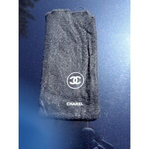 Chanel Black Dust Bag Pouch Small Authentic Logo Storage Case